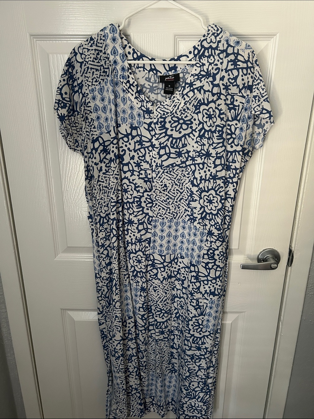 Pitusa Blue and White Maxi Dress